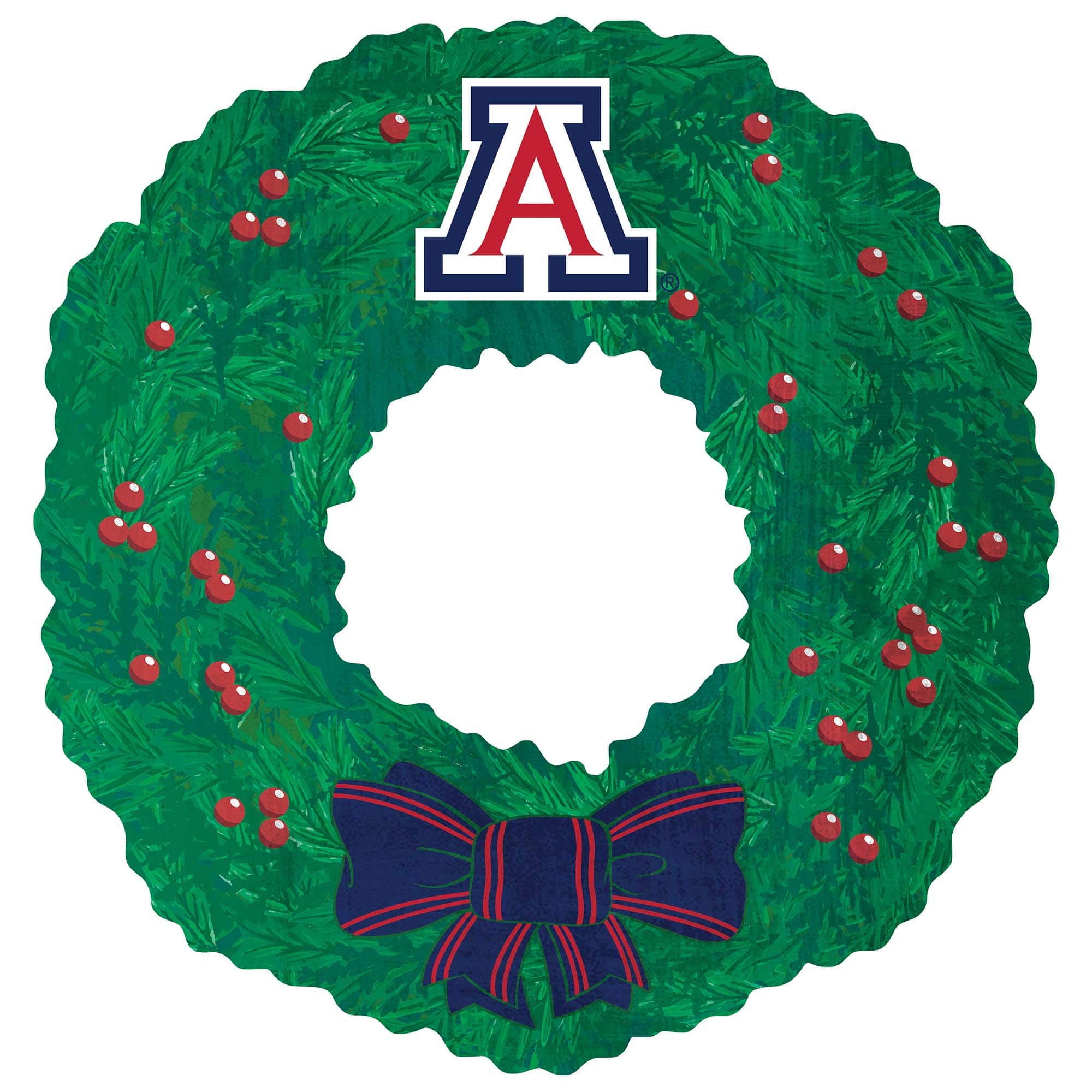 Front. Fan Creations - Arizona Wildcats 16'' Team Wreath Sign - Green.
