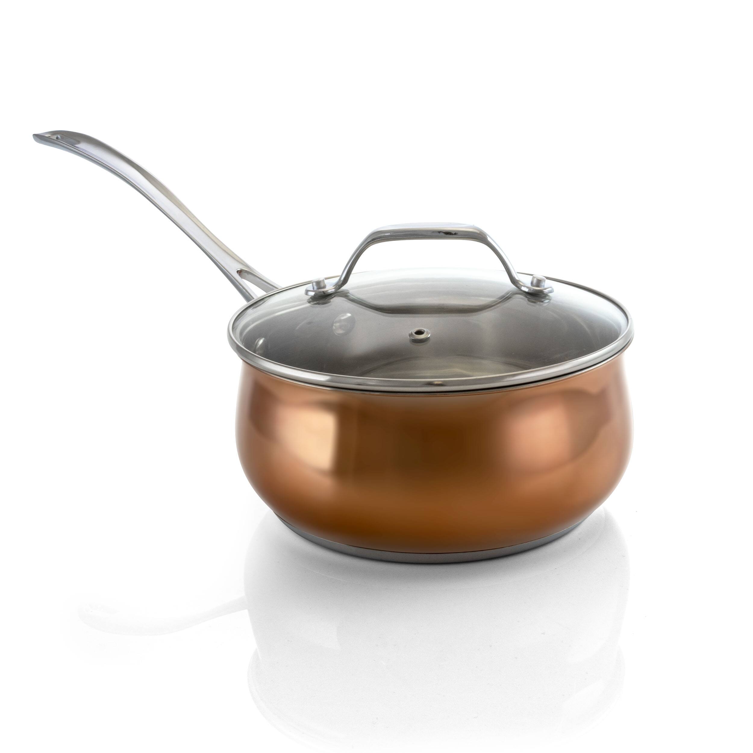 Alt View 9. Oster - Oster Carabello 9 Piece Stainless Steel Cookware Combo Set in Copper - Copper.