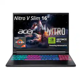 Acer - Nitro V Slim 16" WQXGA IPS Gaming Laptop ANV16S-41-R3Q0 NVIDIA GeForce RTX 5070 16GB RAM 512GB Storage - Black