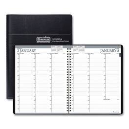 House of Doolittle - Recycled Professional Weekly Planner 15 Minute Appts 11 x 8.5 Black Wirebound Soft Cover 24 Month Jan 2026 to Dec 2027