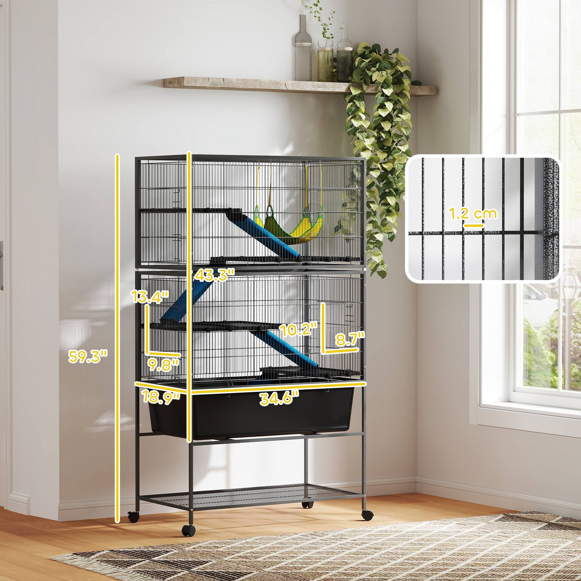 1.2 cm  
43.3"  
13.4"  
59.3"  
9.8"  
18.9"  
10.2"  
8.7"  
34.6"