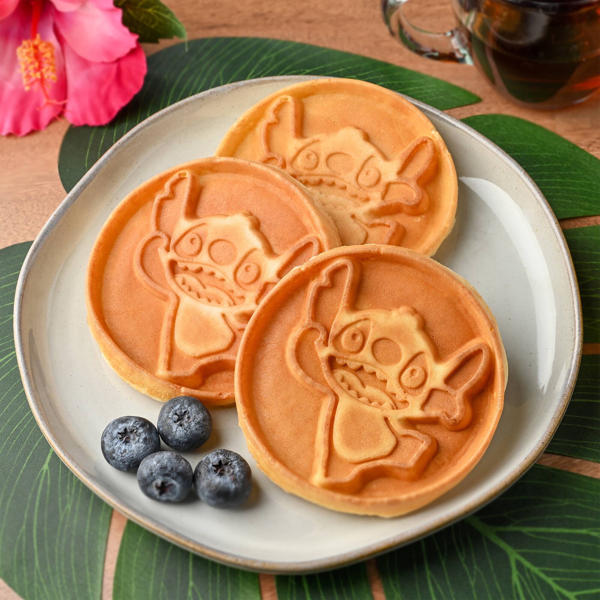 Alt View 1. Disney - Lilo & Stitch 4" Mini Waffle Maker - Sun Sand Sea - Blue.