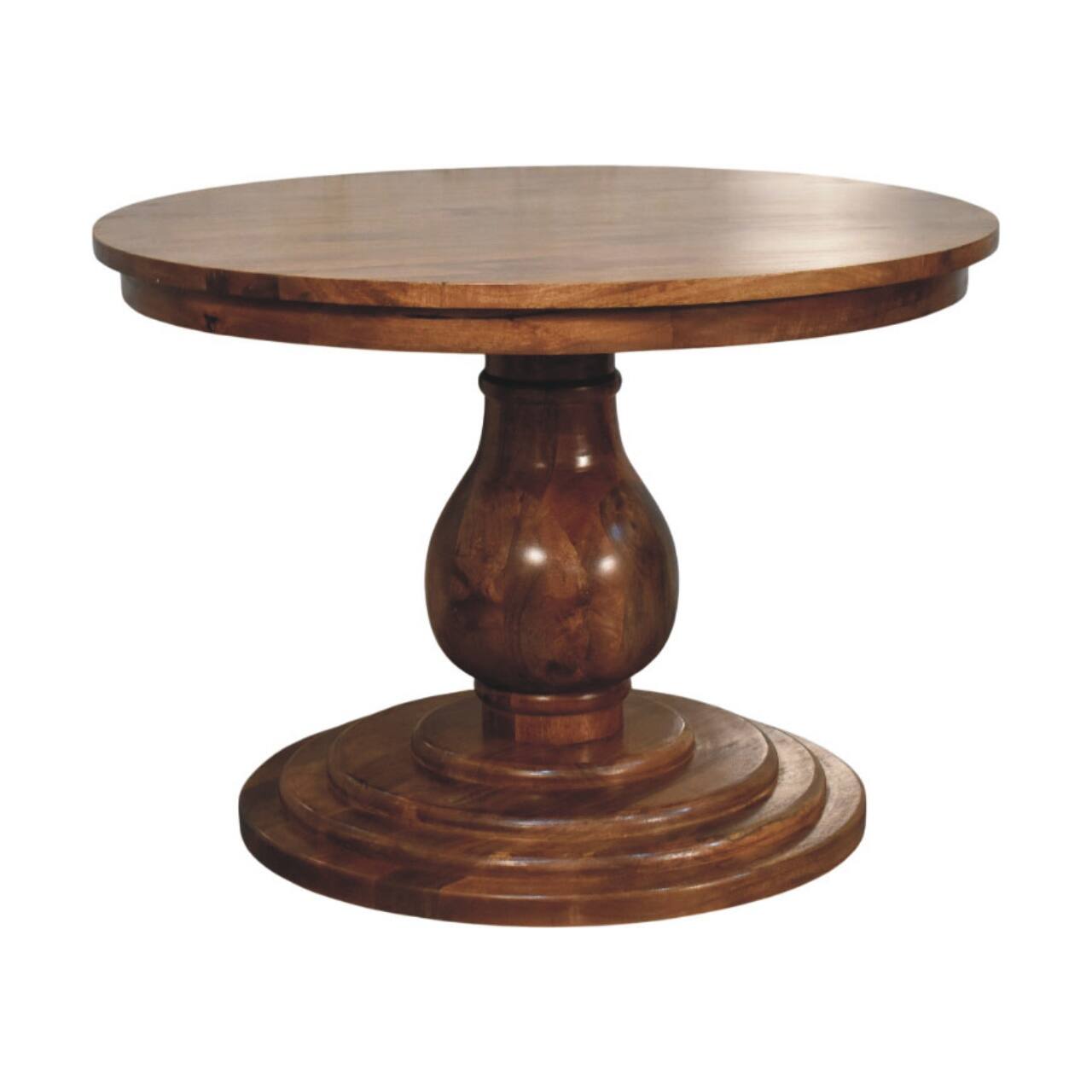 Angle. Artisan Furniture - Artisan Furniture Solid Wood Belmont Round Dining Table - Brown.
