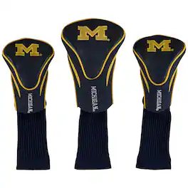 Team Golf - Michigan Wolverines 3-Pack Contour Golf Club Head Covers - Multicolor