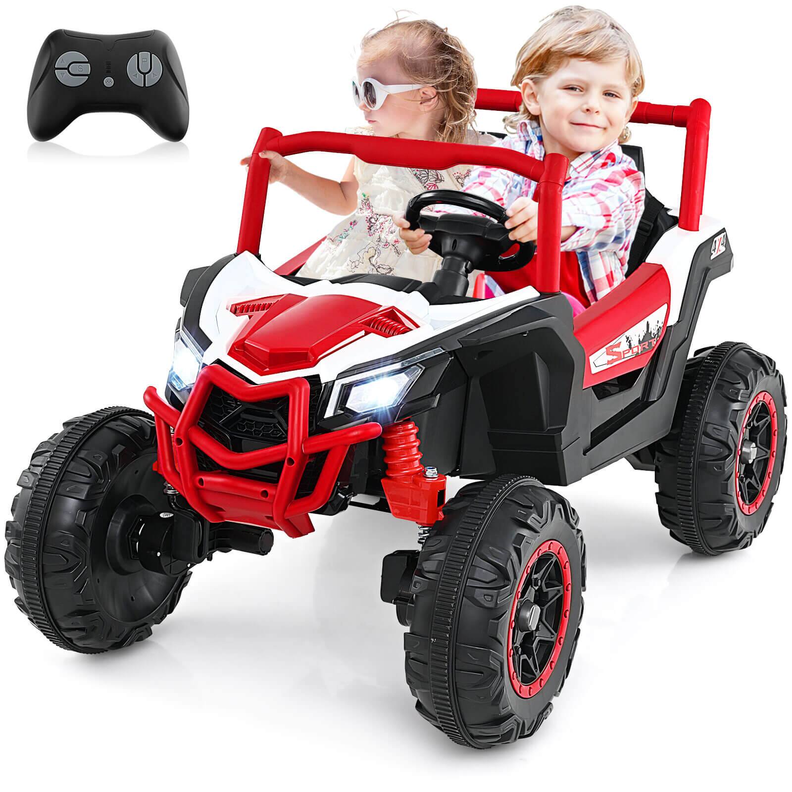 Alt View 6. Gymax - Gymax 24V Kids Ride on UTV w/ 4 x 100W Powerful Engine Remote Control High/Low Speed Red - Red, Black.