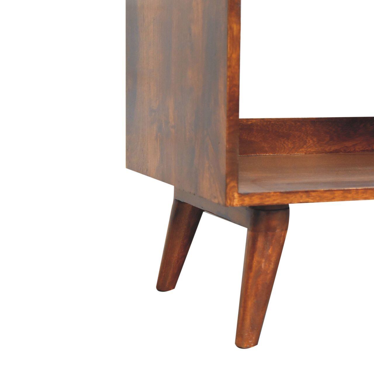 Alt View 4. Artisan Furniture - Artisan Furniture Solid Wood Open-top Chestnut Media Unit, 2 Open Slots, Dark Brown - Brown.