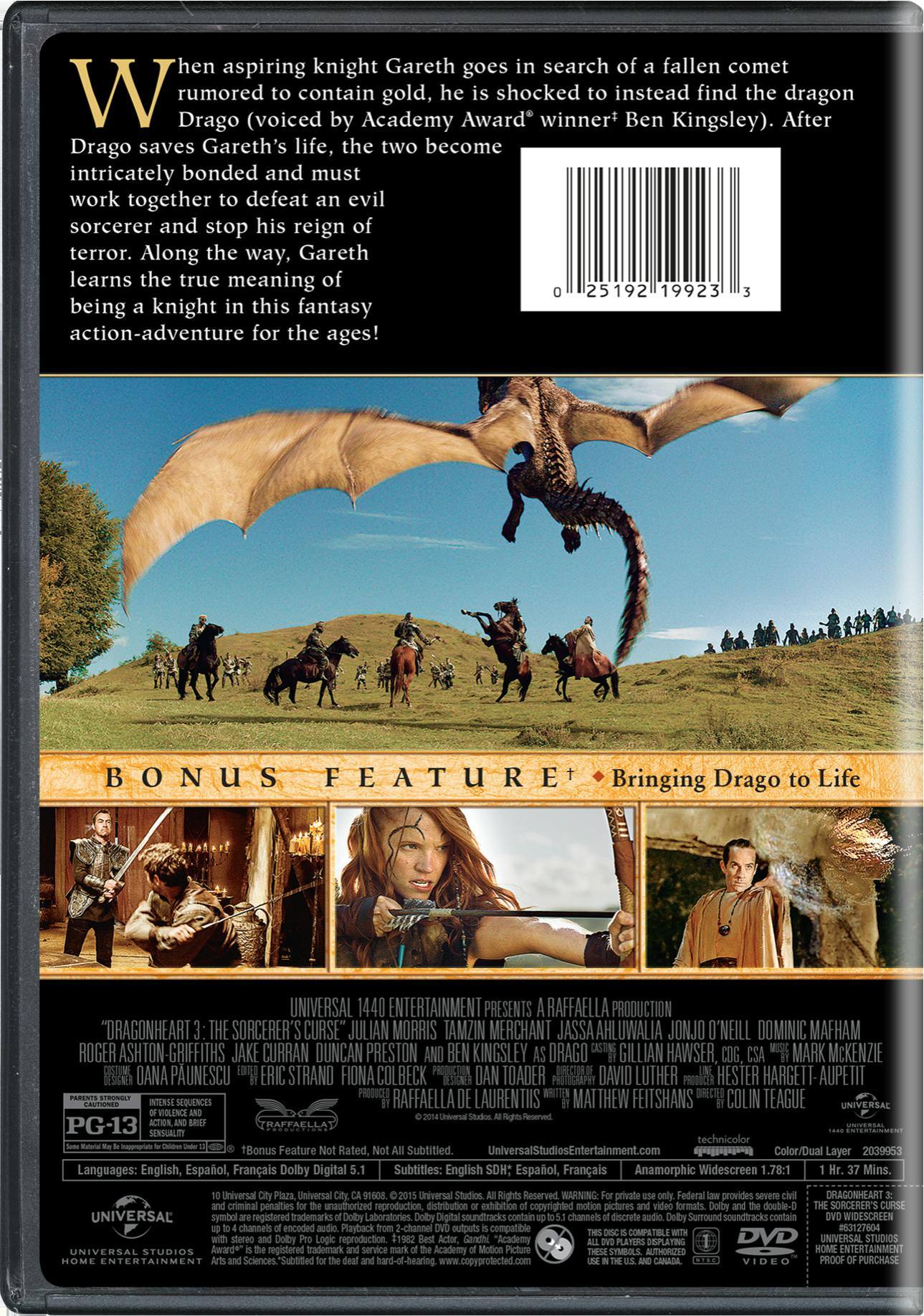 Dragonheart 3 The Sorcerer's Curse [DVD] [Standard] - Best Buy