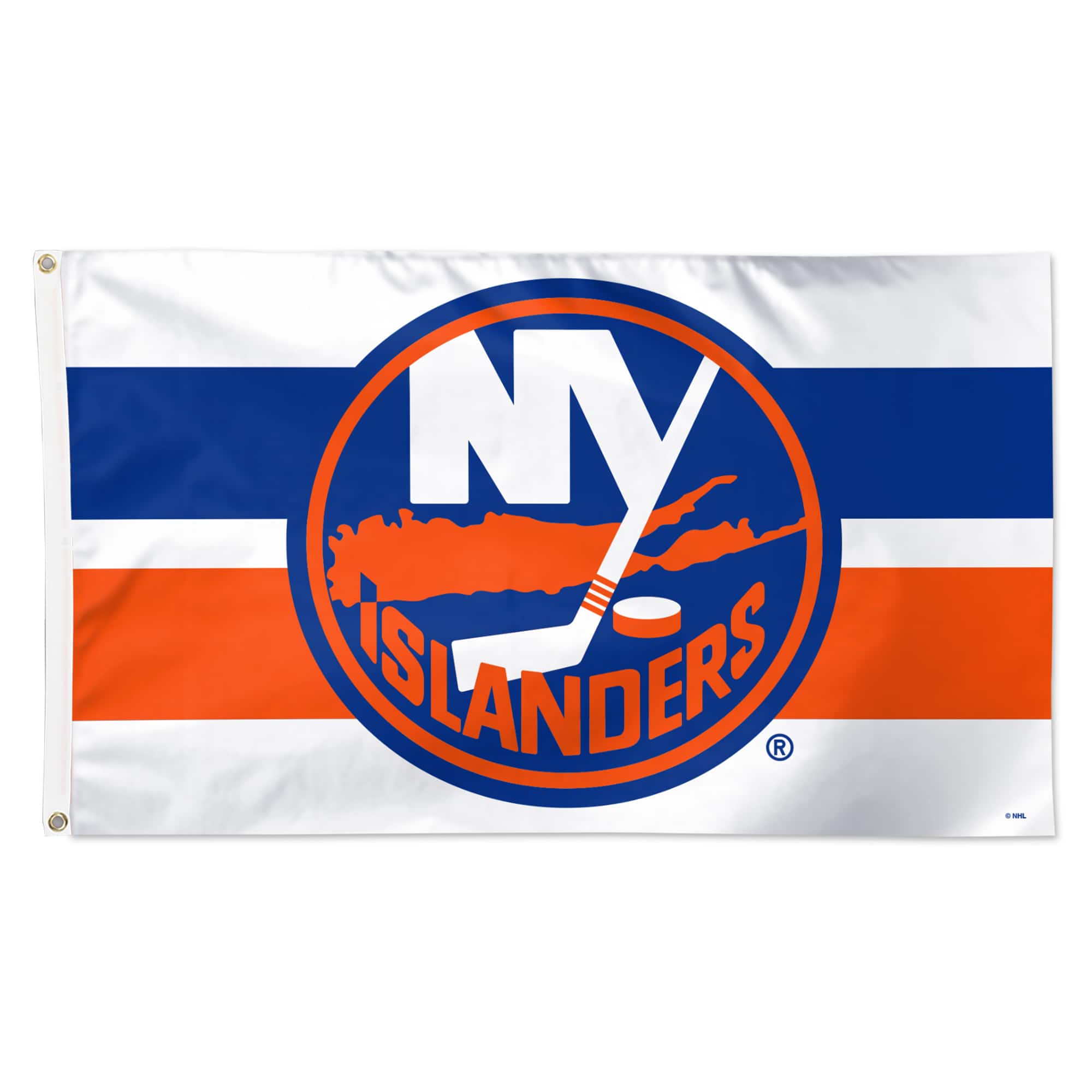 WinCraft - New York Islanders 3' x 5' Horizontal Stripe Deluxe Single-Sided Flag - White