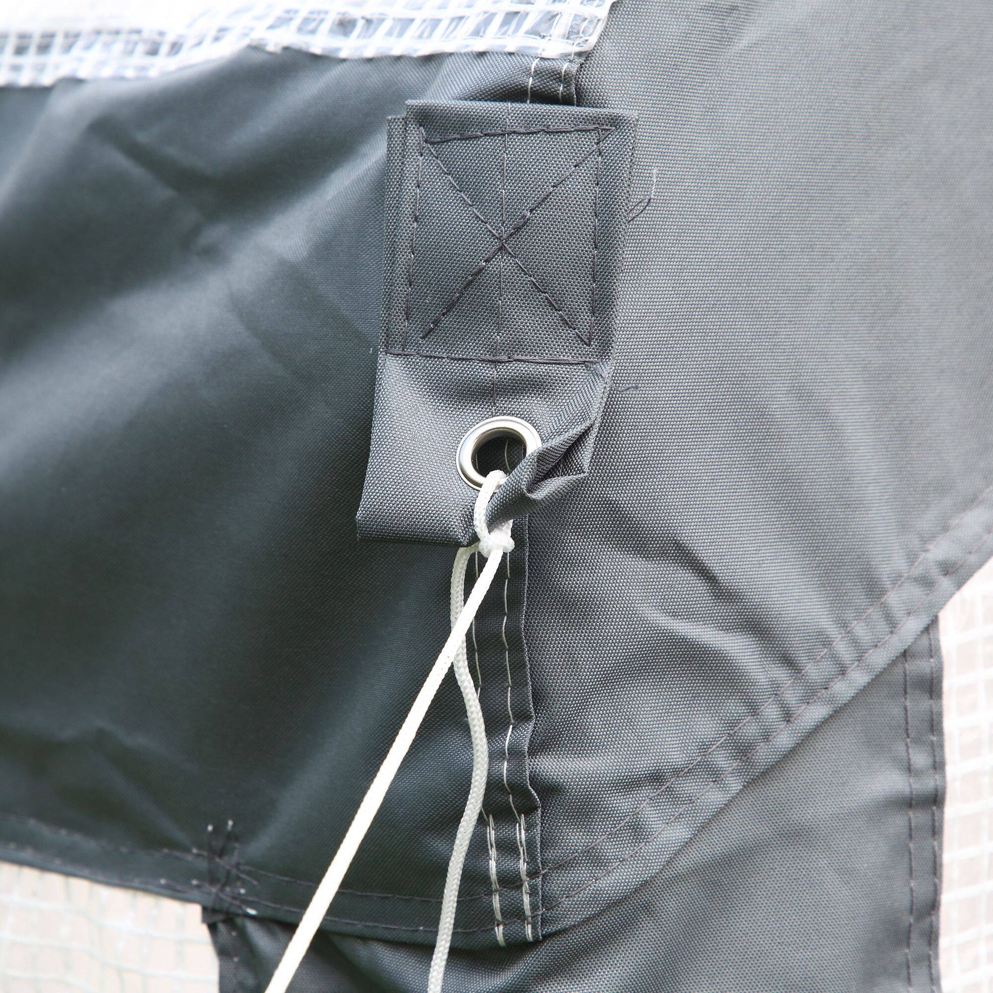 Alt View 7. Outsunny - 12' x 7' x 7' Greenhouse, Walk-in Outdoor Tunnel Green House with PE Cover, Steel Frame.