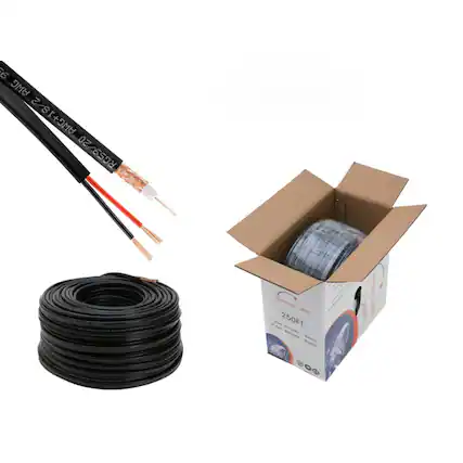 -6 AWG 8/2 AWG+18/2 AWG+ 20 RG59/20 Stamess Cable 250FT T SGS TE BA CAR 10