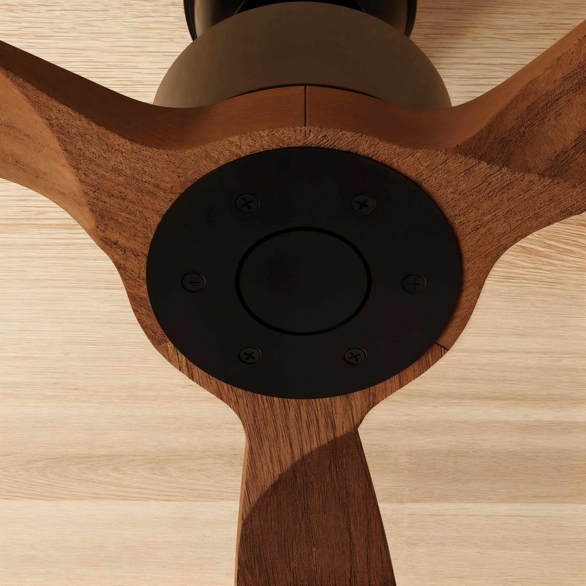 Alt View 9. Famapy - Famapy Reversible Ceiling Fan: Solid Wood Blades & Year - Round Comfort - Brown.