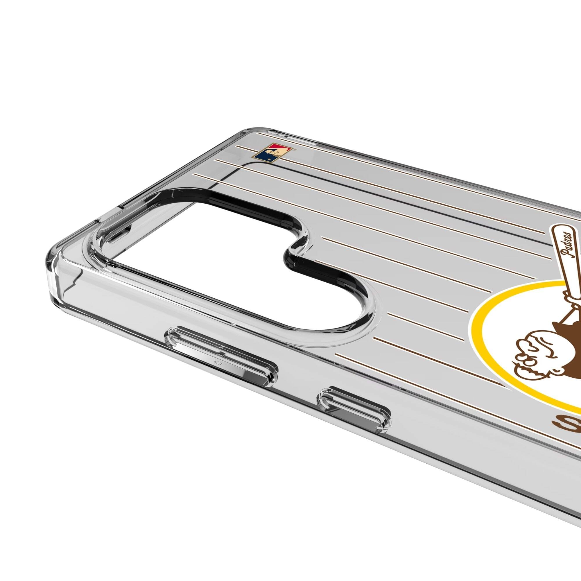 Alt View 2. Keyscaper - San Diego Padres Cooperstown Galaxy Clear Case - S25 Ultra - Multicolor.