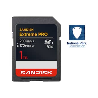 SANDISK 1TB Extreme PRO SDXC UHS I Memory Card: National Park SANDISK 1TB Extreme PRO SDXC UHS I Memory Card: National Park