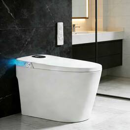 Dyonery - Smart Toilet,Multi-clean modes, Instant hot water, Drying, Heated Seat. Night light,Energy-Saving,Manual lid/ring flip - White