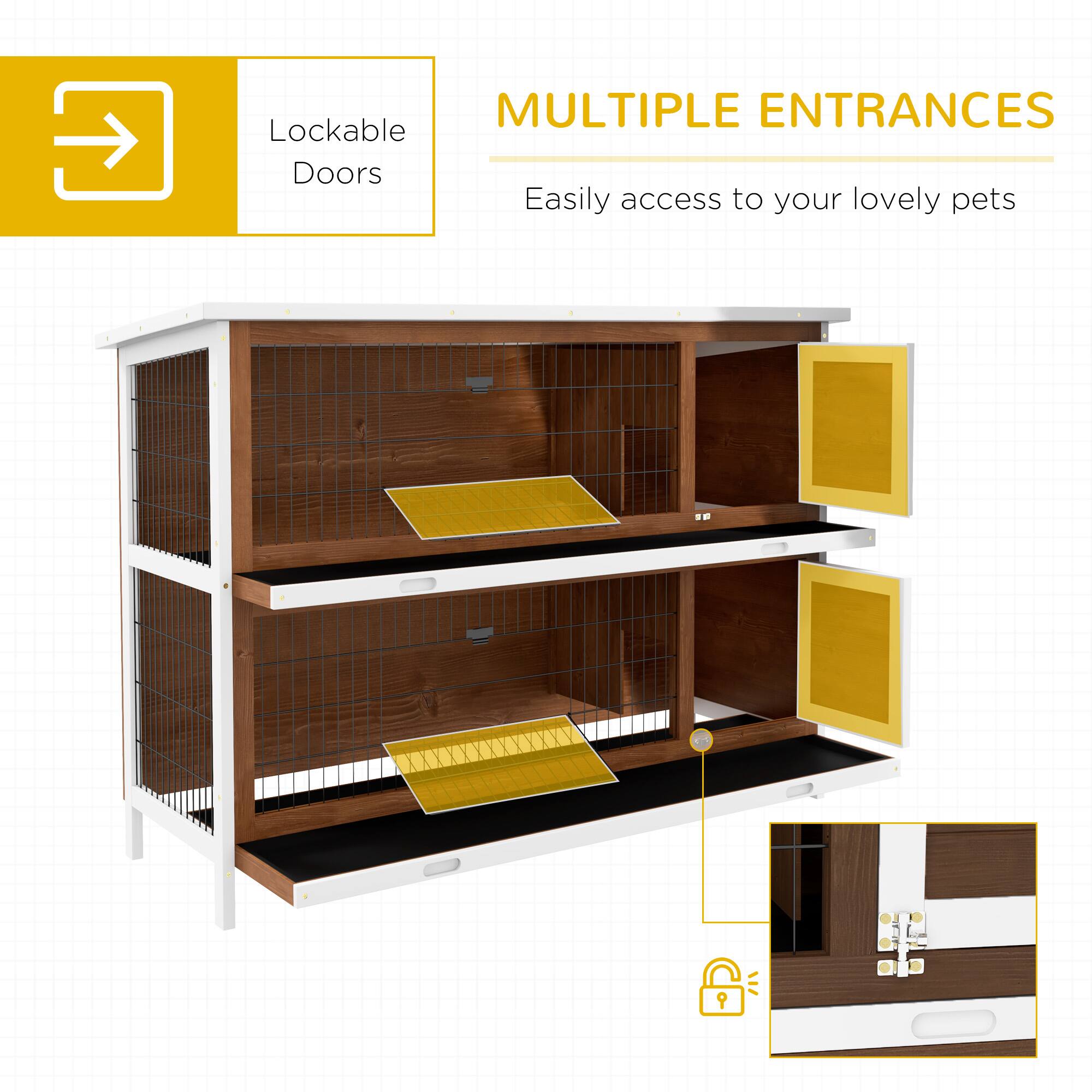 MULTIPLE ENTRANCES  
Easily access to your lovely pets  

Lockable Doors