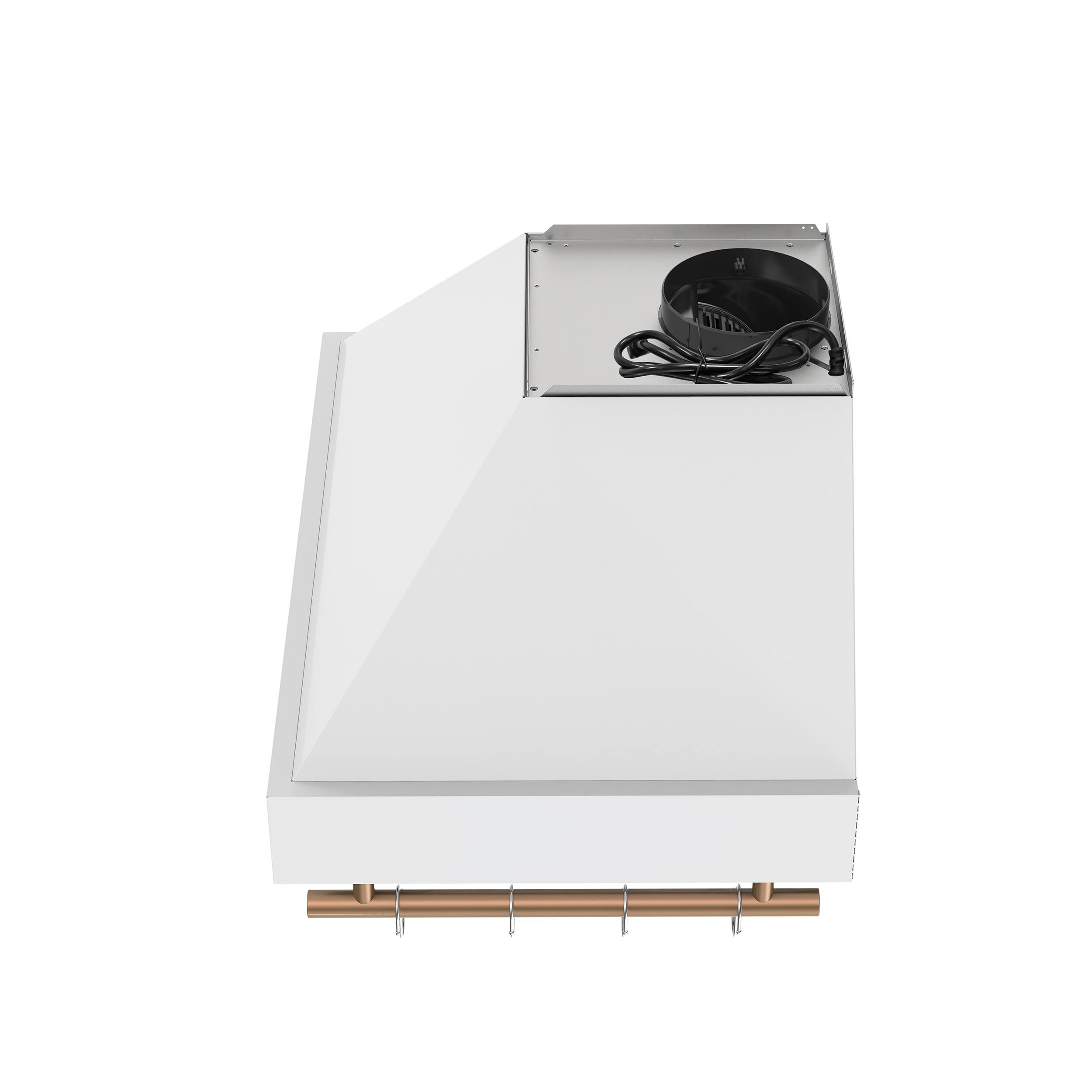 Alt View 2. Forno Appliances - Venezia 30" Wall-Mounted Range Hood with Touch Controls and Baffle Filters - White.