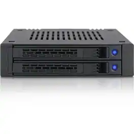 Icy Dock - ExpressCage MB742SP-B Drive Enclosure for 3.5" - Serial ATA/600 Host Interface Internal - Black - 2 x HDD