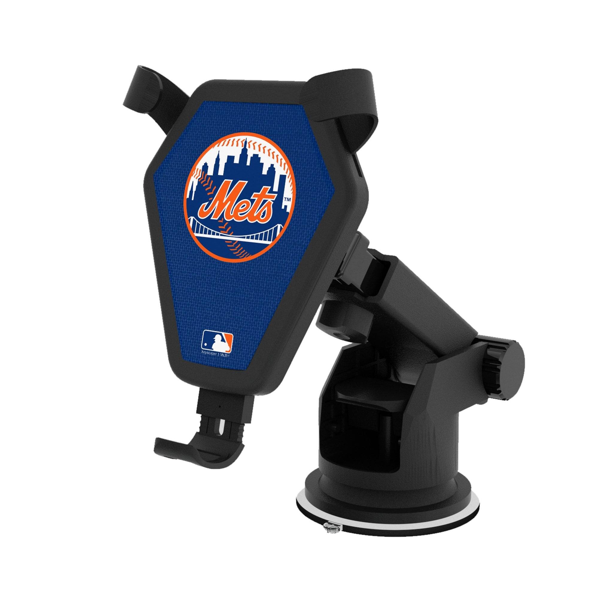 Front. Keyscaper - New York Mets Solid Design Wireless Car Charger - Multicolor.