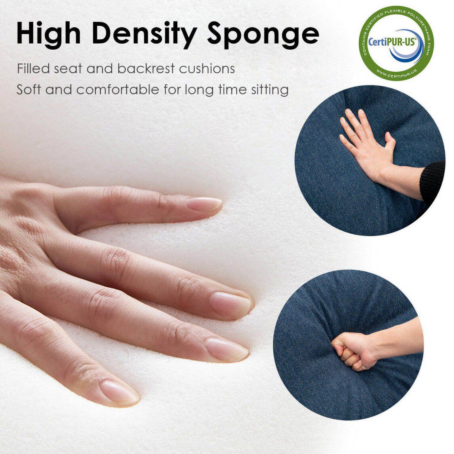 High Density Sponge  
Filled seat and backrest cushions  
Soft and comfortable for long time sitting  

PLEOBLE CERTIFIED POLYURETHANE CONTAINS CertiPUR-US  
WWW.CERTIPUR.US