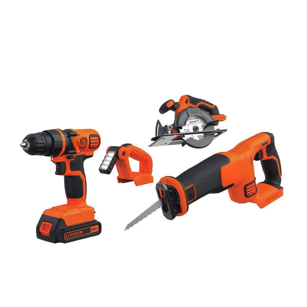 JETRANSPORT 20v Max Power Tool Combo Kit 4 tool Cordless Set With 2 And ...
