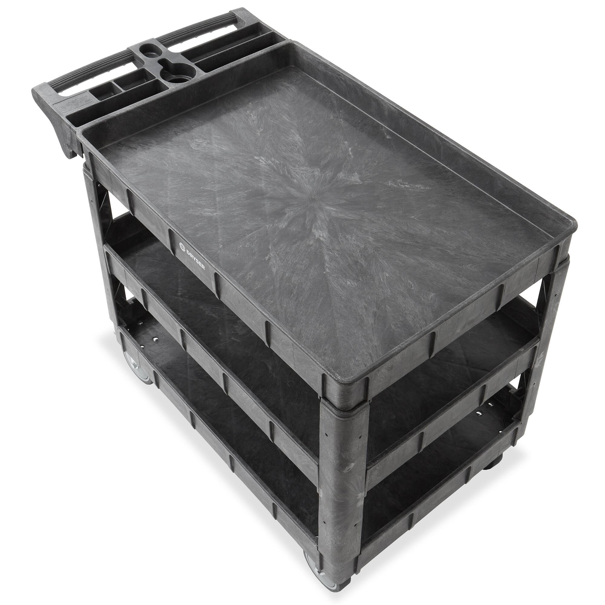 Alt View 1. Dryser - Utility Service Cart with Tiers - 550 -lb Capacity - 5-in Wheels - Black.