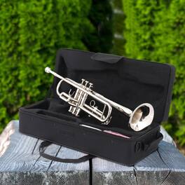 Winado - Bb Standard Trumpet for Beginners,Trumpet for Student with Hard Case,7C Mouthpiece,Cleaning Cloth,Gloves