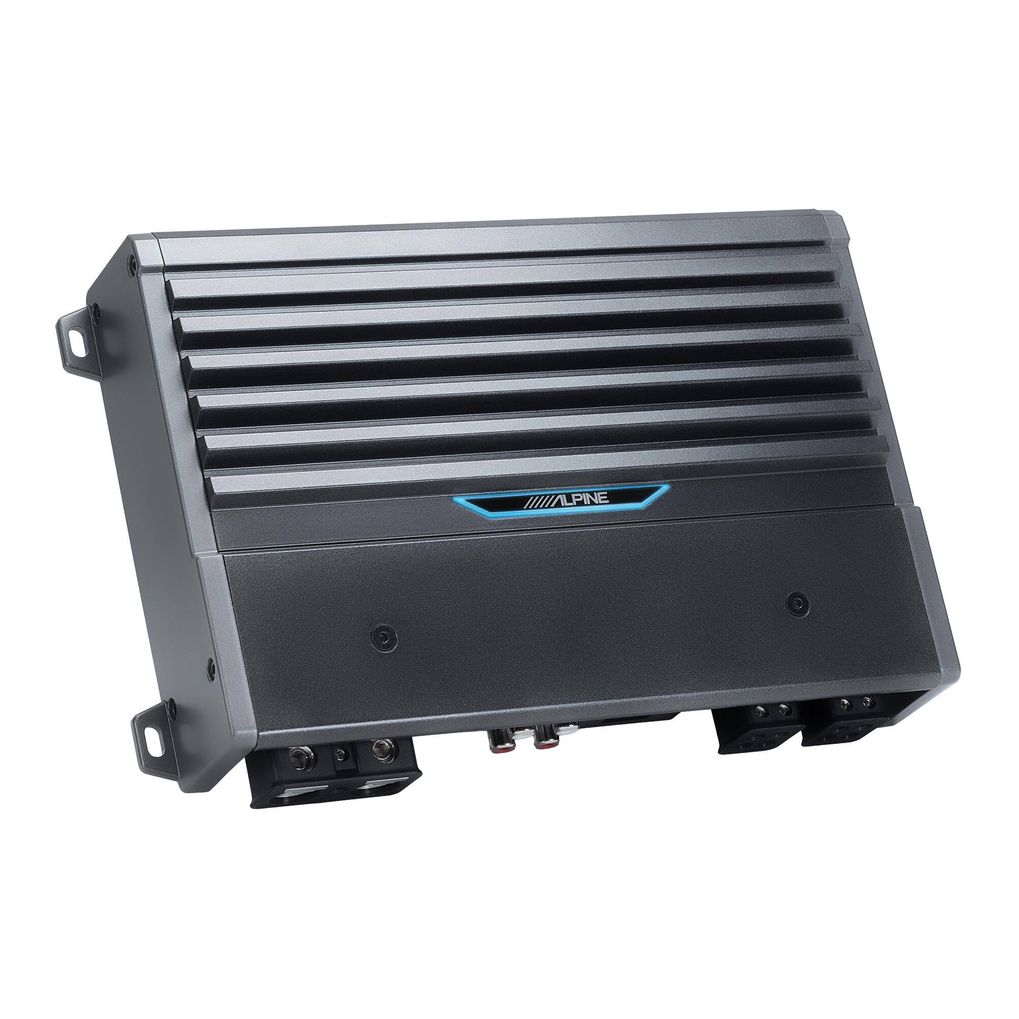 Front. Alpine - Alpine M-A60F 4-Ch Marine Amplifier w/ 600W of Flexible Power, IPX6 Chassis - Black/Gray.