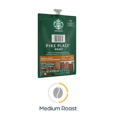 **Pike Place Roast**

**Notes of Cocoa and Rich Praline**

**Medium Roast**

**Moyenne Torréfaction**

**Ground Coffee**

**Café Moulu**

**100% Arabica**

**Net Weight Pods: 0.32 oz (9.0 g)**

**Medium Roast**