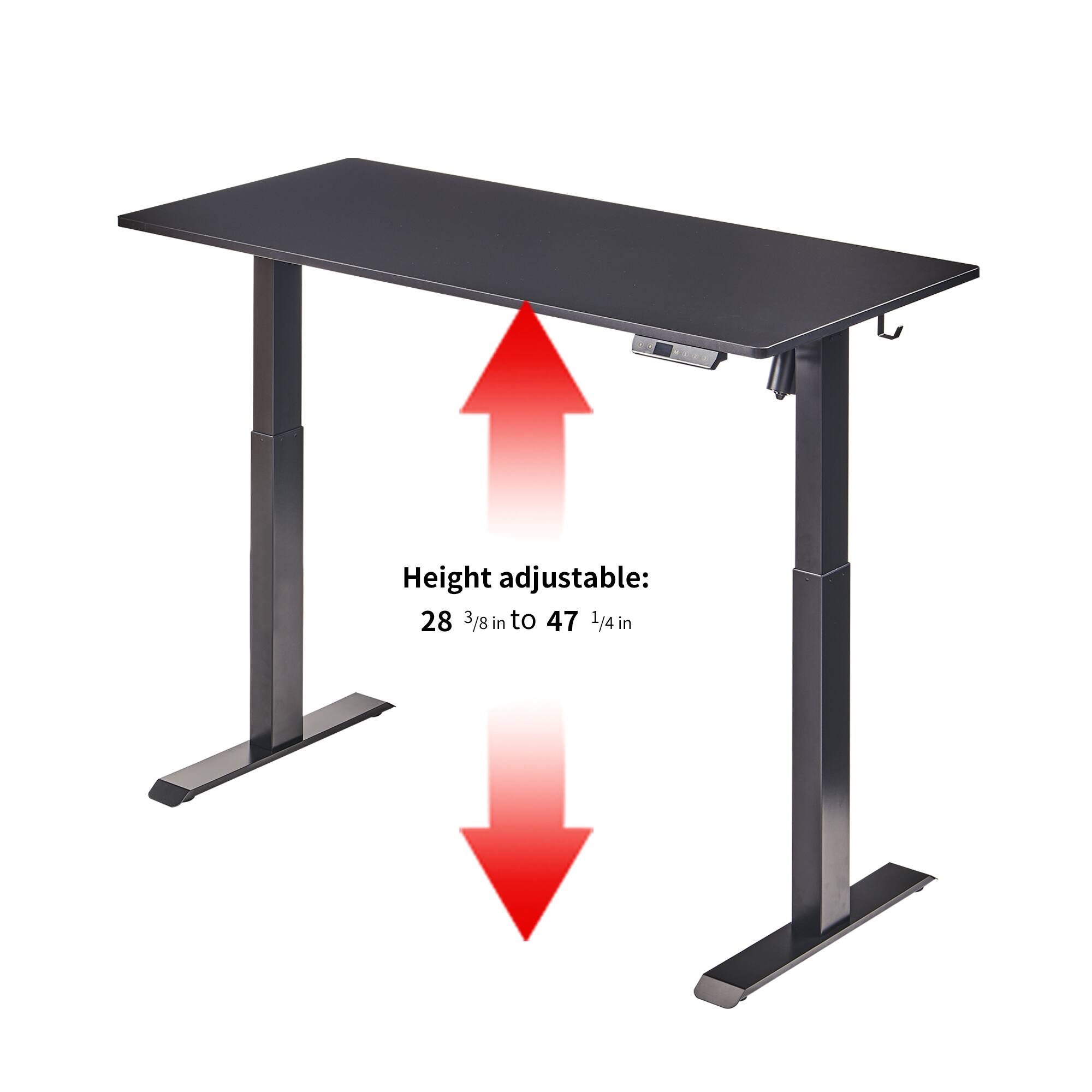 Height adjustable:  
28 3/8in to 47 1/4in