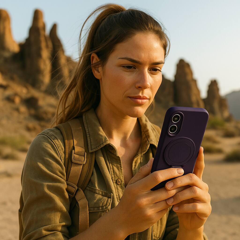 Alt View 17. SaharaCase - Venture Series Silicone Kickstand Case for Samsung Galaxy S25 Edge - Purple Orchid.