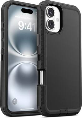 Entronix - Heavy Duty Case for iPhone 17 - Triple-Layer Protection - Black