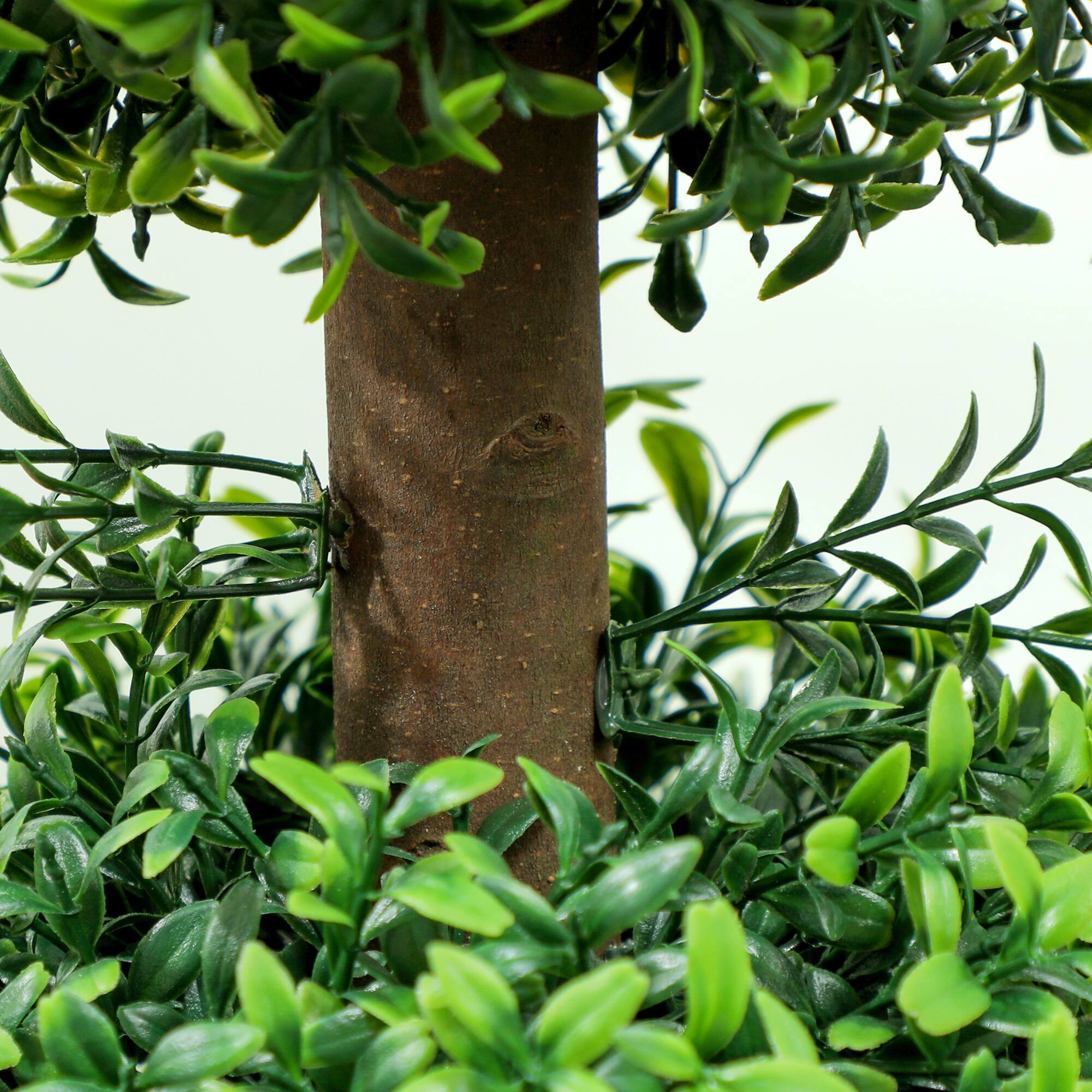 Alt View 8. Homcom - Set of 2 Artificial Ball Boxwood Topiary Trees - Green.