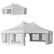 Front. Outsunny - x 21' Canopy Party Event Tent with 2 Pull-Back Doors - White.