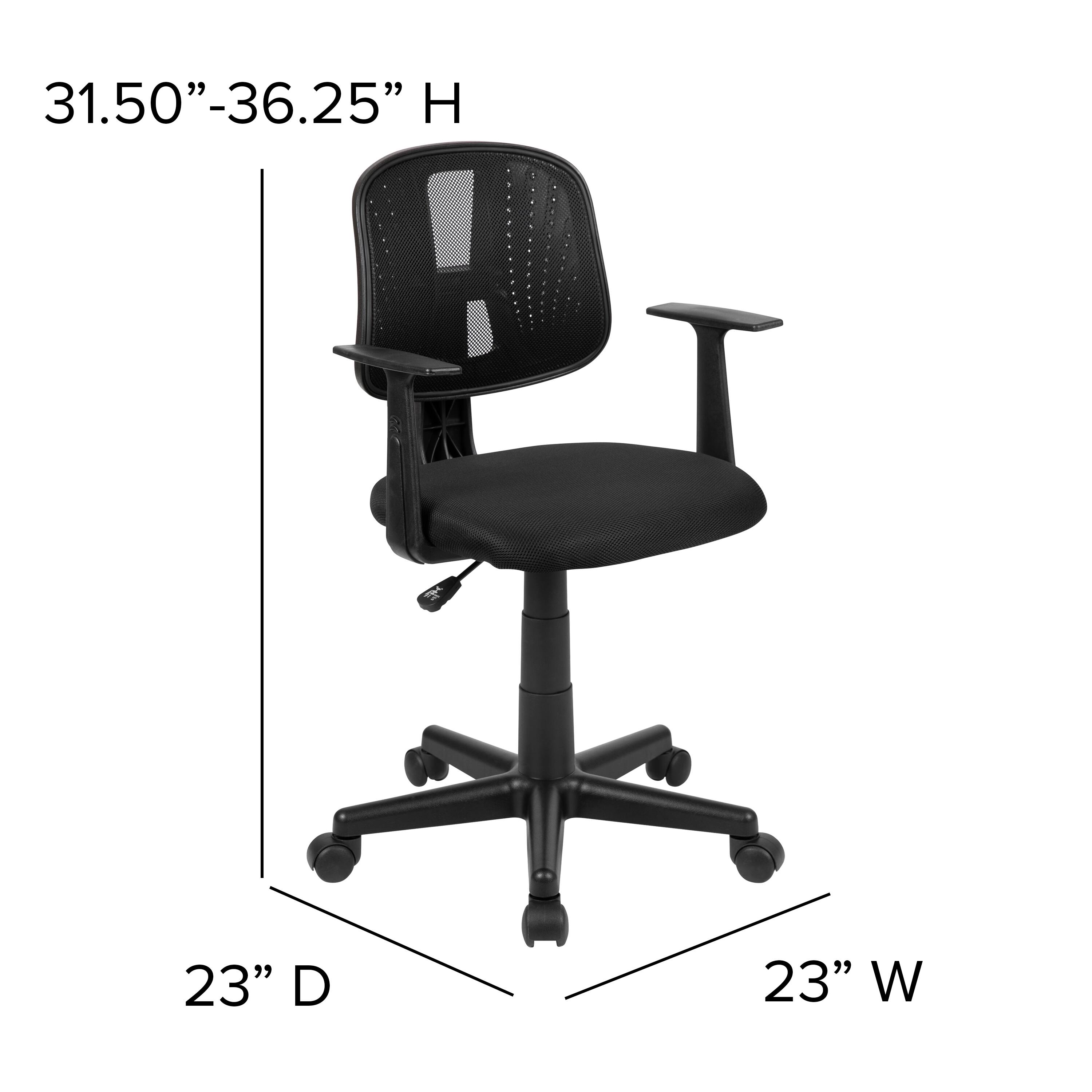 31.50"-36.25" H  
23" D  
23" W