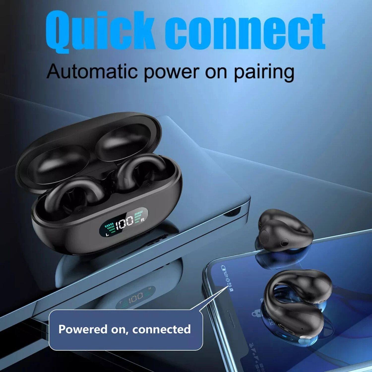 Quick connect Automatic power on pairing 100 100 Powered on, connected