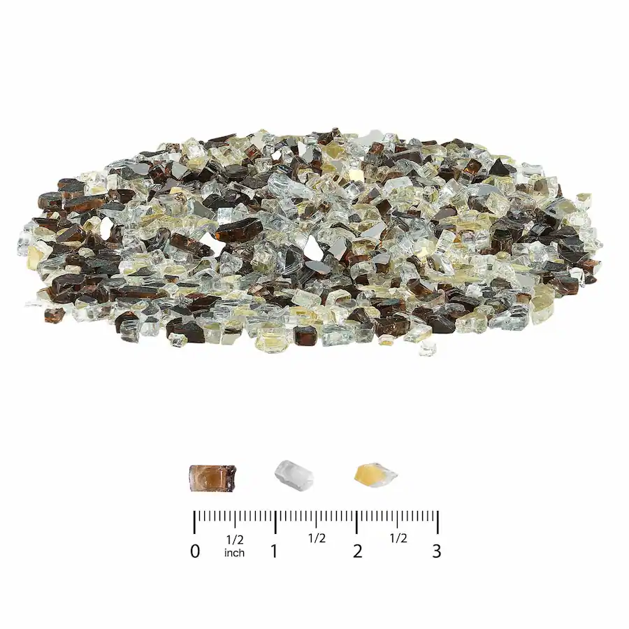 VEVOR Fire Glass, 10 LBS / 4.5 KG High Temperature Resistant Fireplace ...