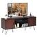Front. Costway - 59'' TV Stand Entertainment Center Media Console Storage Cabinet Shelf - Teak.
