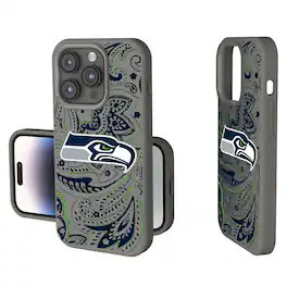 Keyscaper - NFL - Seattle Seahawks Paisley iPhone Soft Touch Case - 14 - Gray