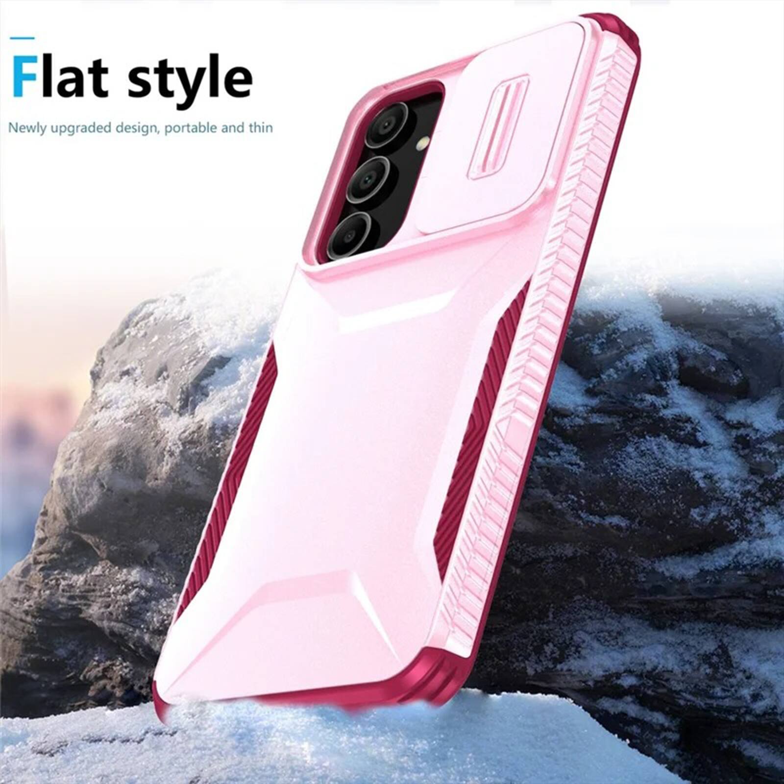 Flat style  
Newly upgraded design, portable and thin