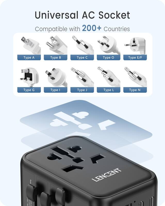 Universal AC Socket Compatible with 200+ Countries

Type A
Type B
Type C
Type O
Type E/F
Type G
Type I
Type J
Type L
Type N

100-7 IML

adidas 100 exide p

LENCENT