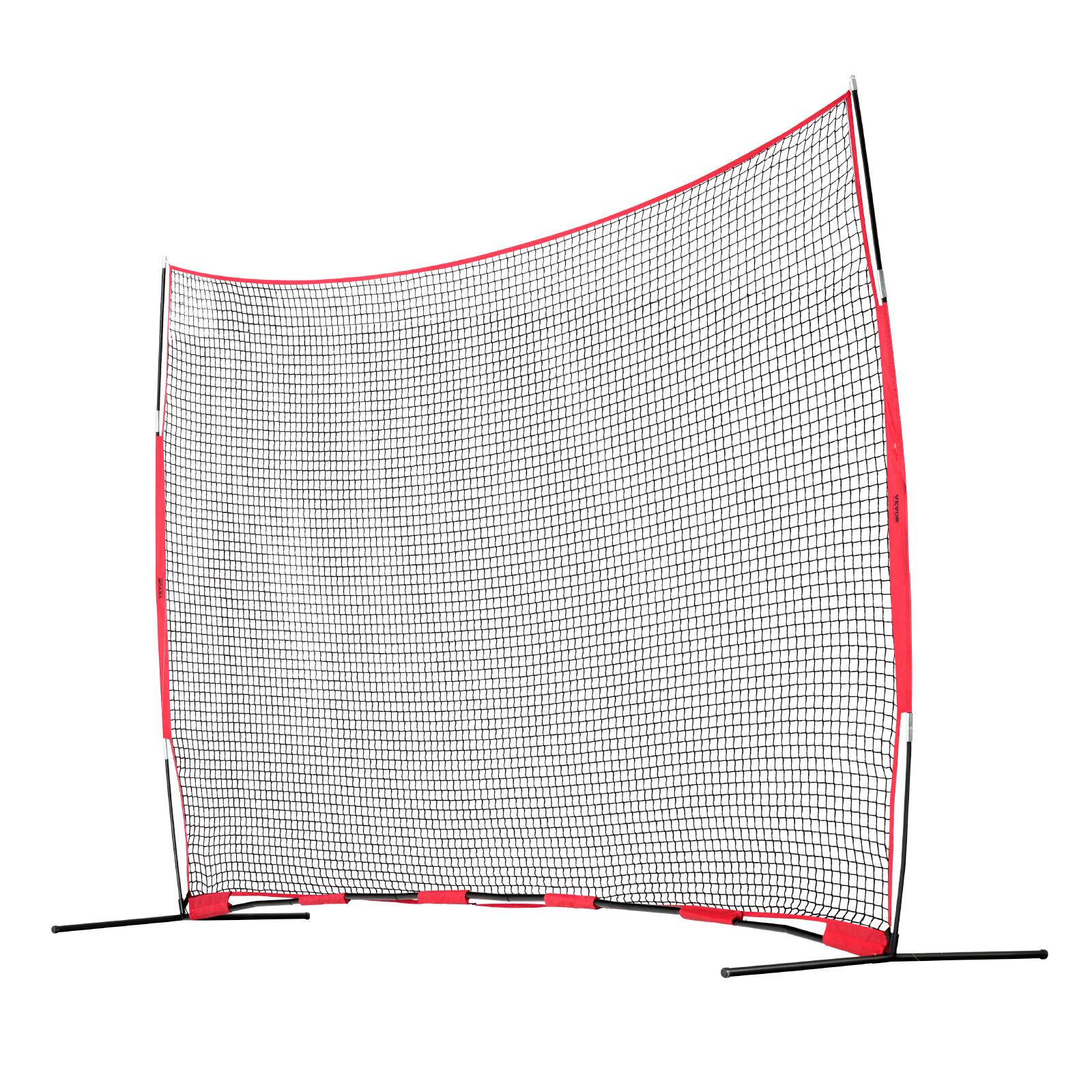 Alt View 5. VEVOR - Barricade Backstop Net, 16x10 ft Ball Sports Barrier Netting, Portable Practice Equipment with Carry Bag - Red.