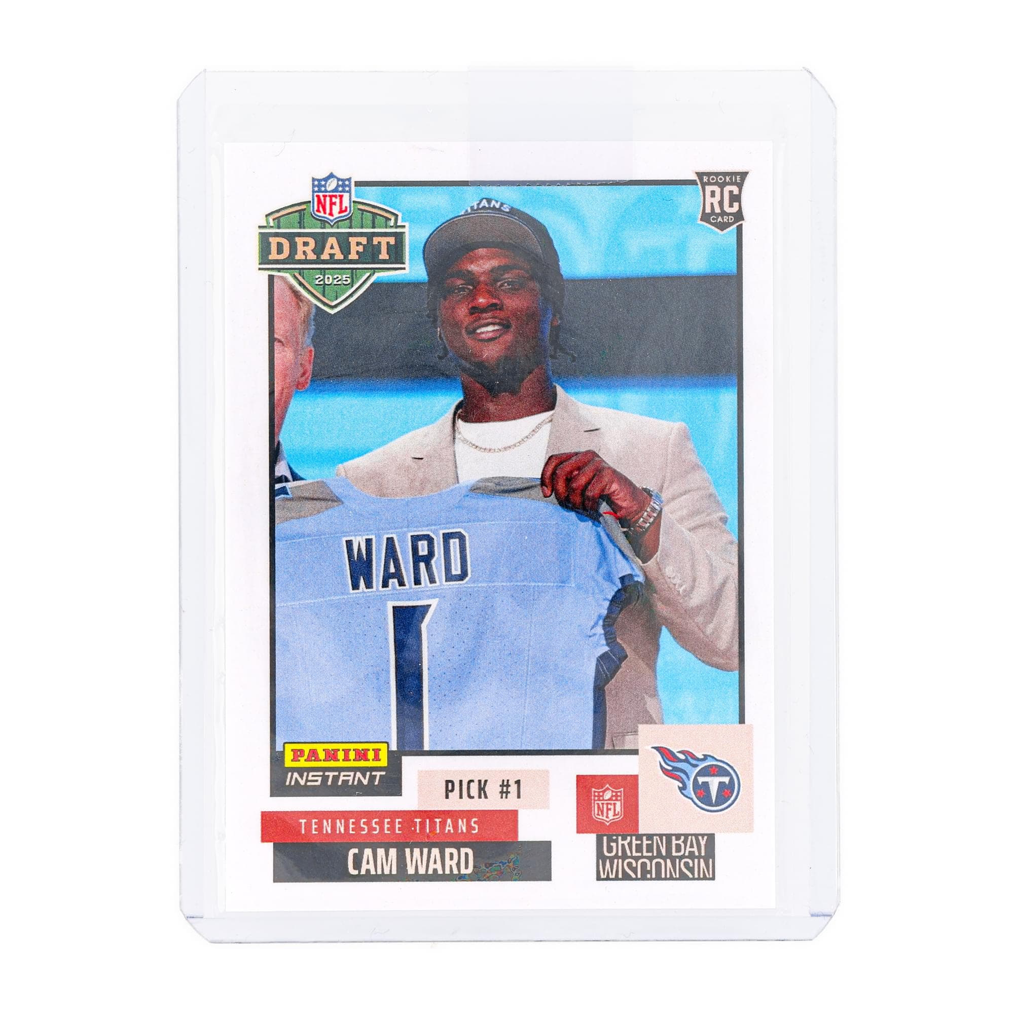 NFL 2025 Panini Instant NFL Draft Night #1 Base Card |Cam Ward - Multi-Colored