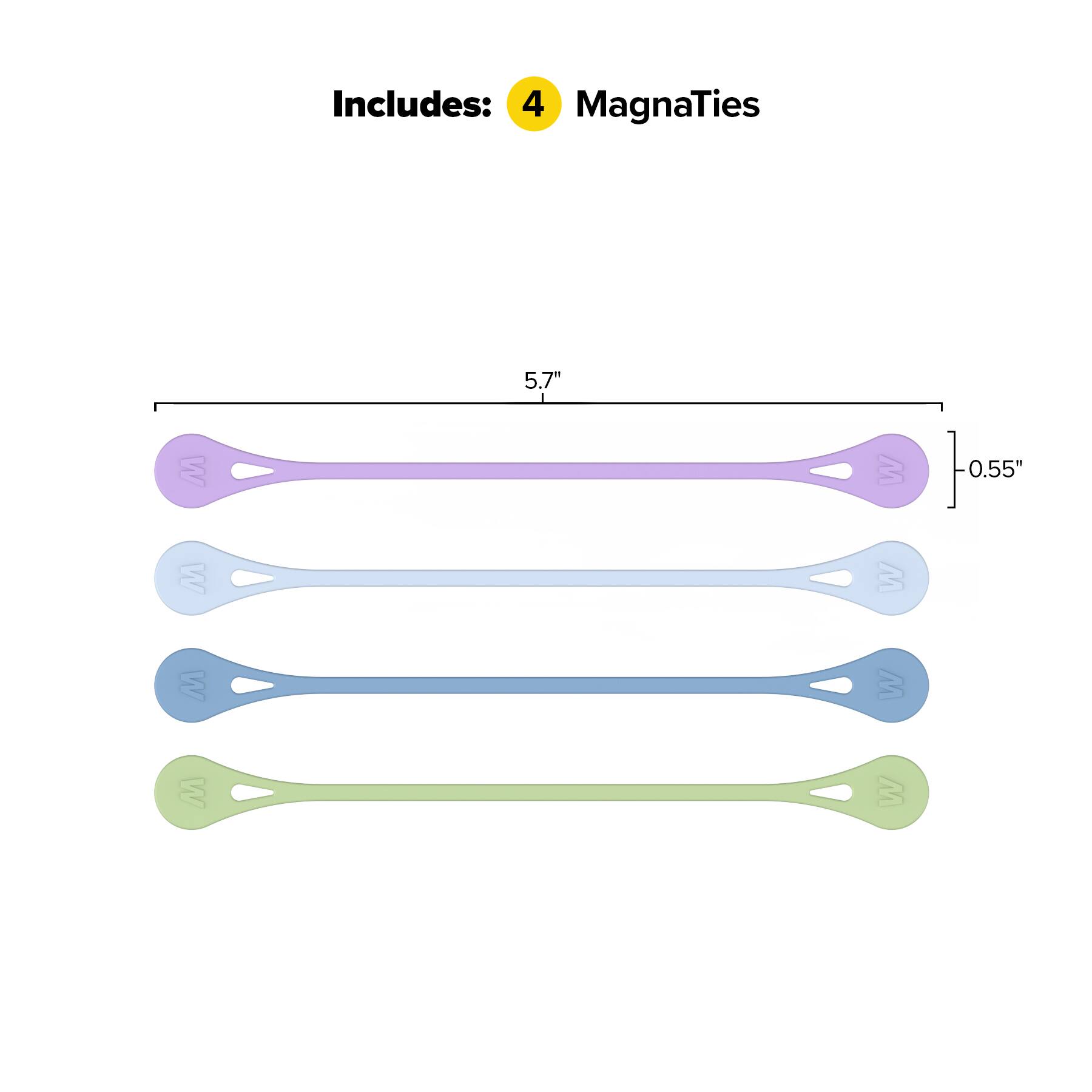 Includes: 4 MagnaTies

5.7"

0.55"