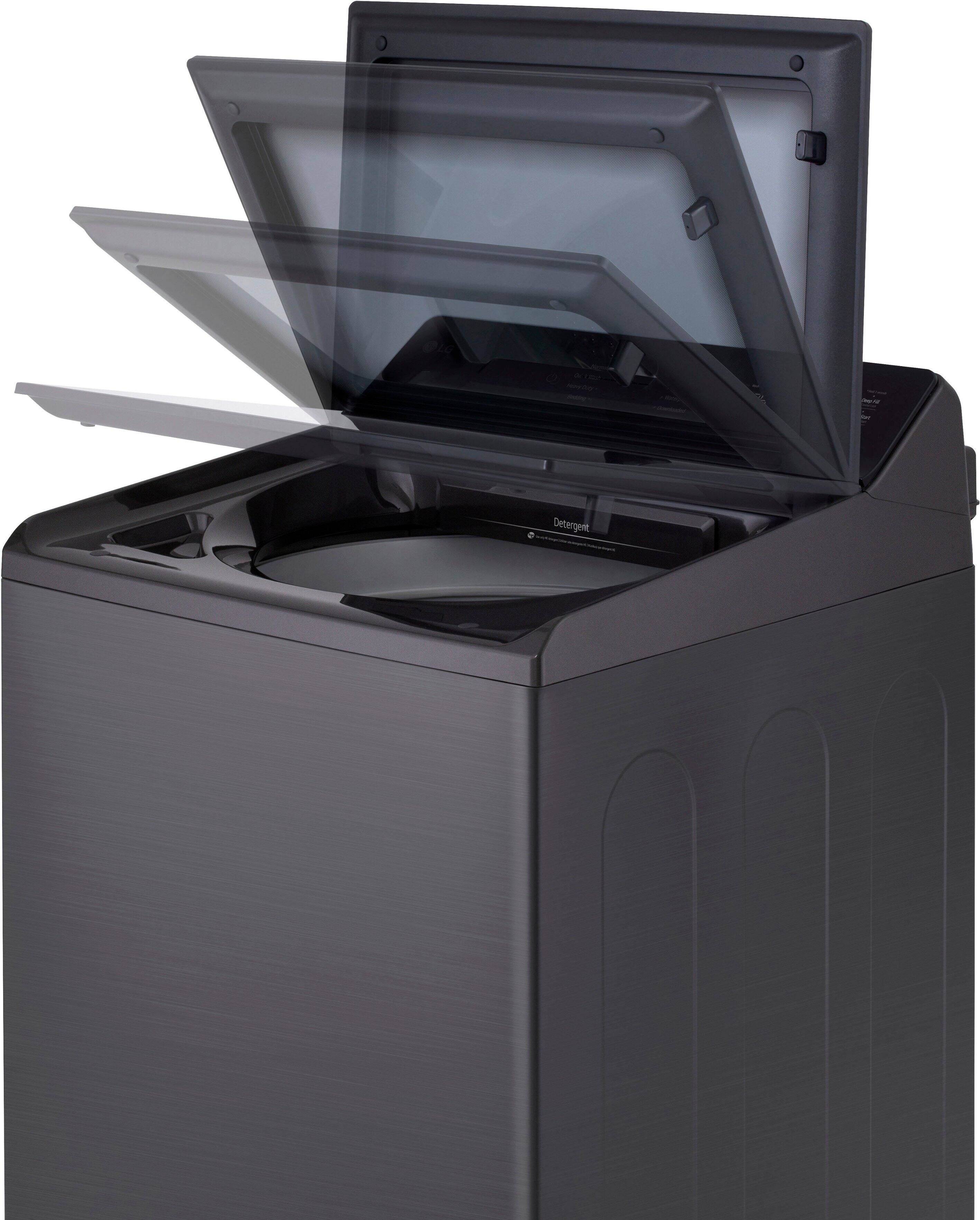 Detergent note: The detergent dispenser is located on the left side of the machine.