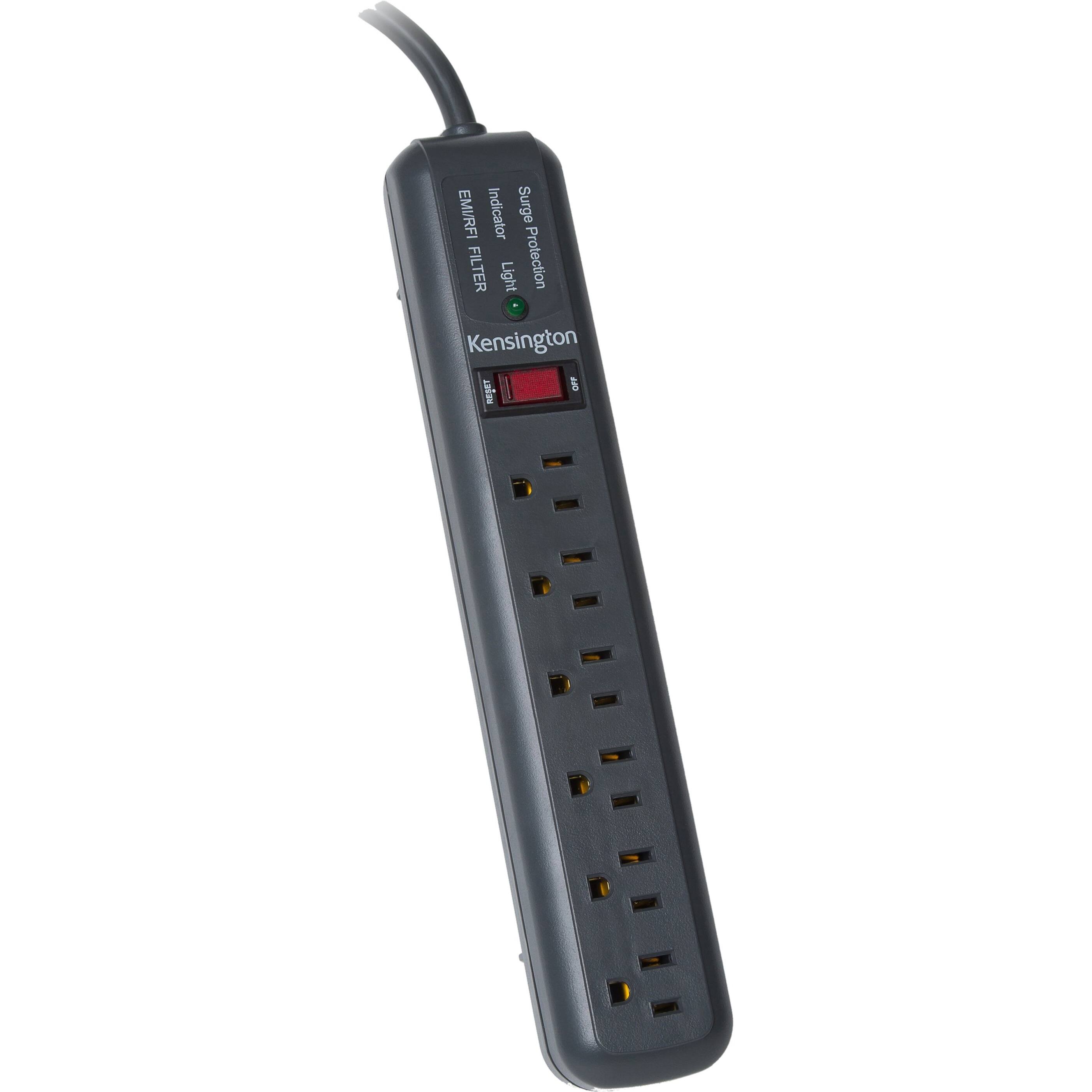 Front. Kensington - Guardian 15' Surge Protector - - Gray.
