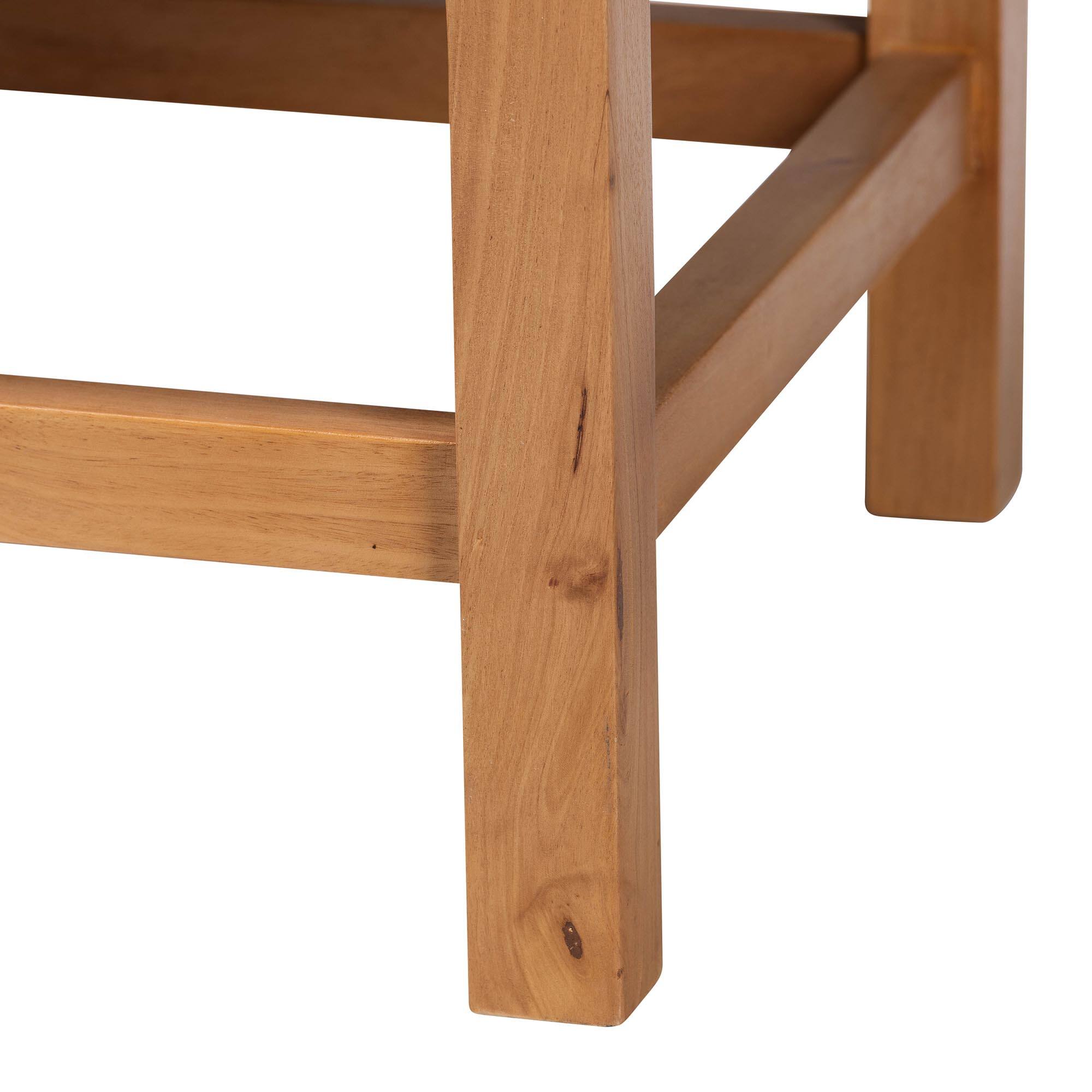 Alt View 2. bali & pari - Ismael Accent Bench - Handwoven Seagrass Accent Seating with Mahogany Wood Frame, Raised Back Bench - Natural Brown.