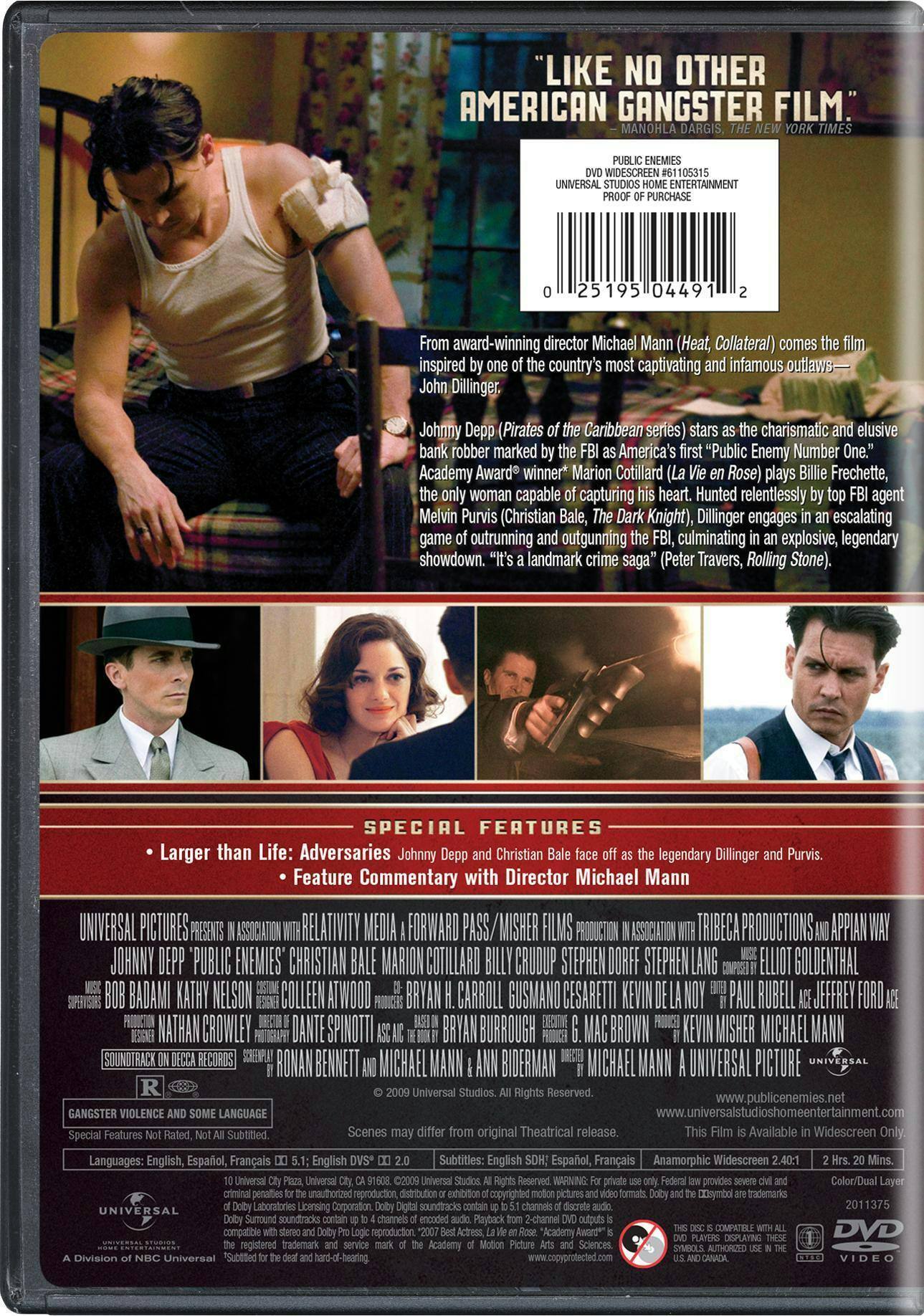 Angle. Public Enemies [DVD].
