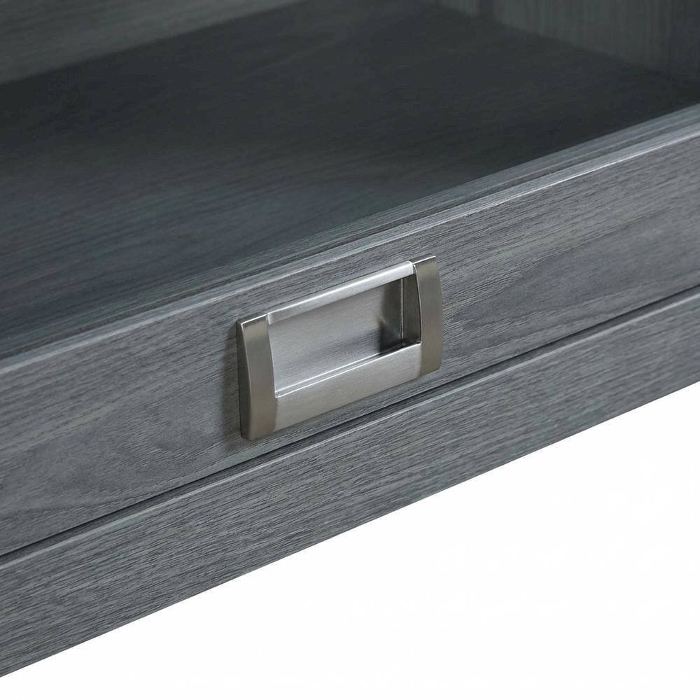 Alt View 1. FurniFact - Grey TV Stand for up to 60-inch Screens with Sturdy Construction - Gray.