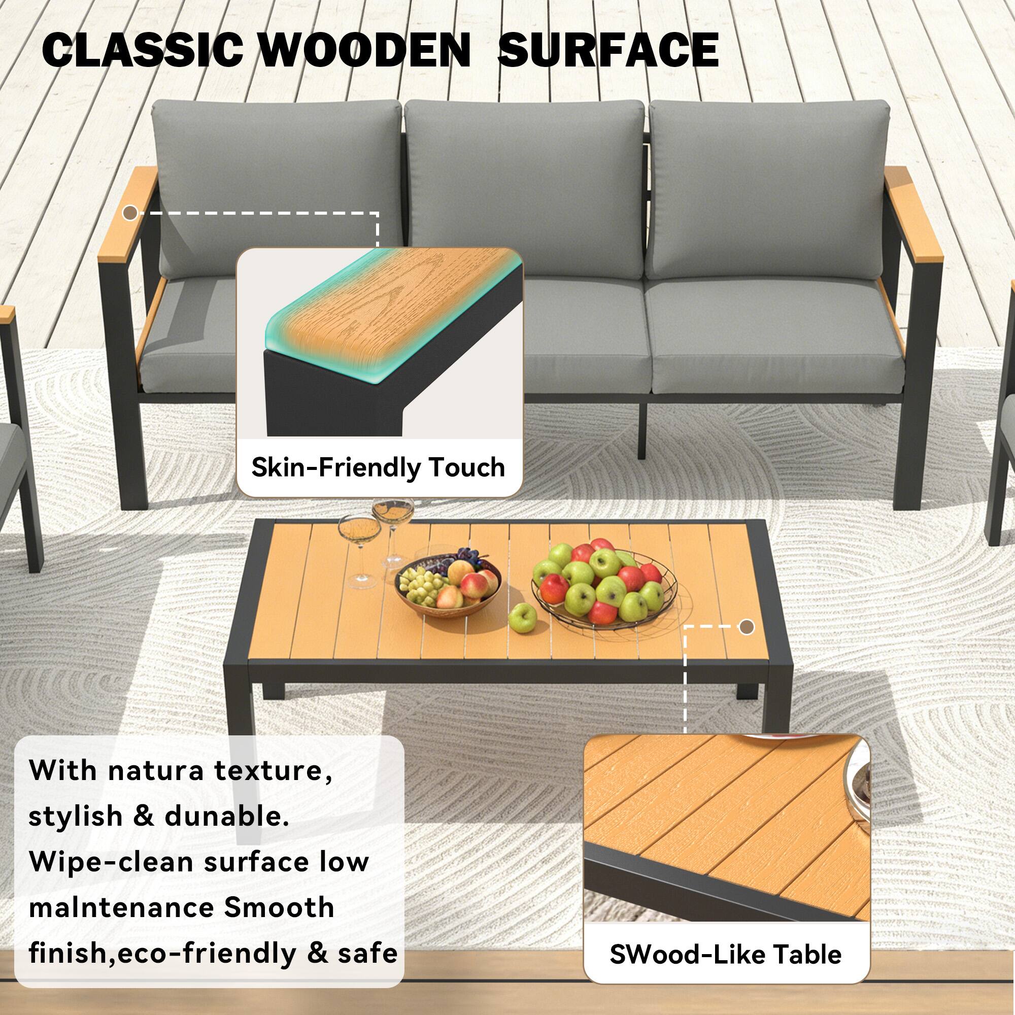 CLASSIC WOODEN SURFACE

Skin-Friendly Touch

With natural texture, stylish & durable. Wipe-clean surface low maintenance. Smooth finish, eco-friendly & safe

SWood-Like Table