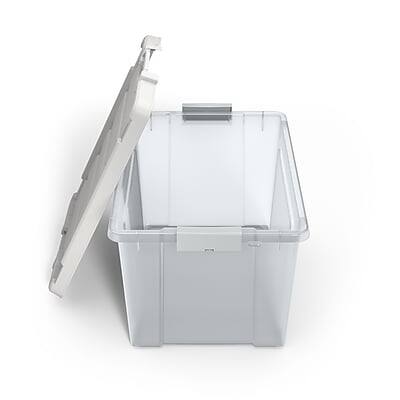 Alt View 2. Staples - Staples 78.4 Qt. Latch Lid Storage Bin, Clear (TR58307) - Clear.